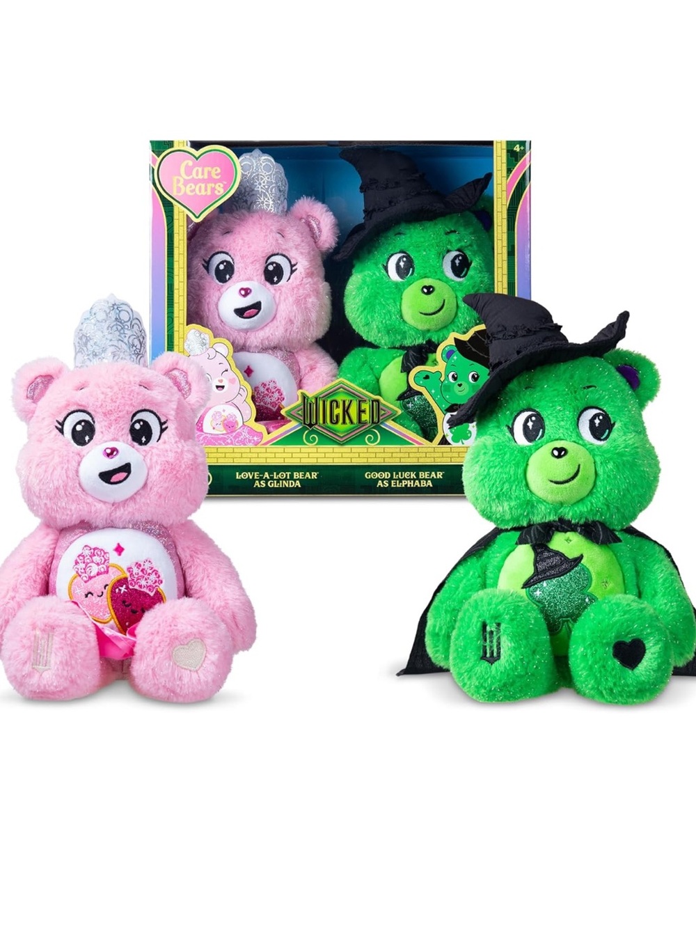 Wicked x Care Bears Love A Lot Glinda & Good Luck Elphaba Set